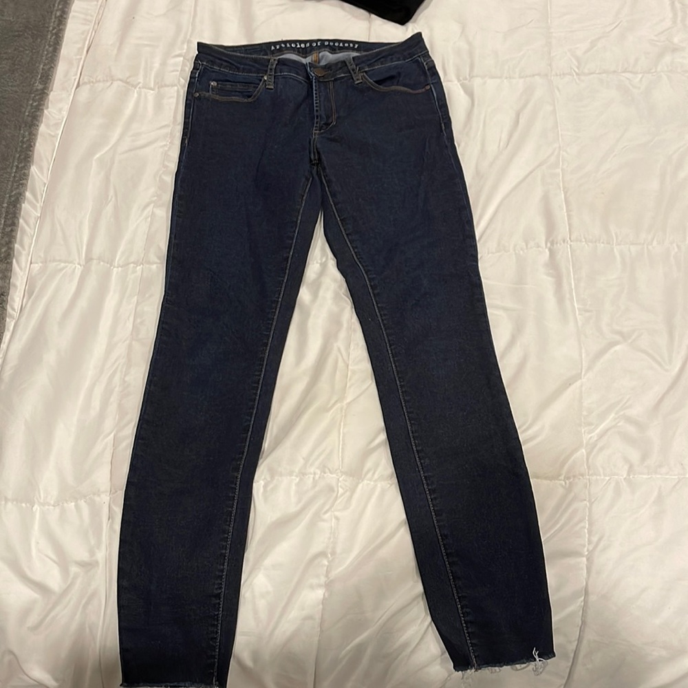 Dark wash skinny jeans